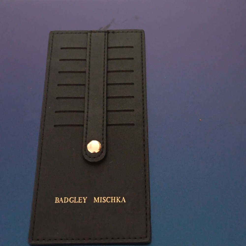 Badgley Mischka Elegant Black Card Holder